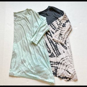 Free People sharkbite tees, L